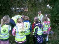 Lions instructing the children before the work begins